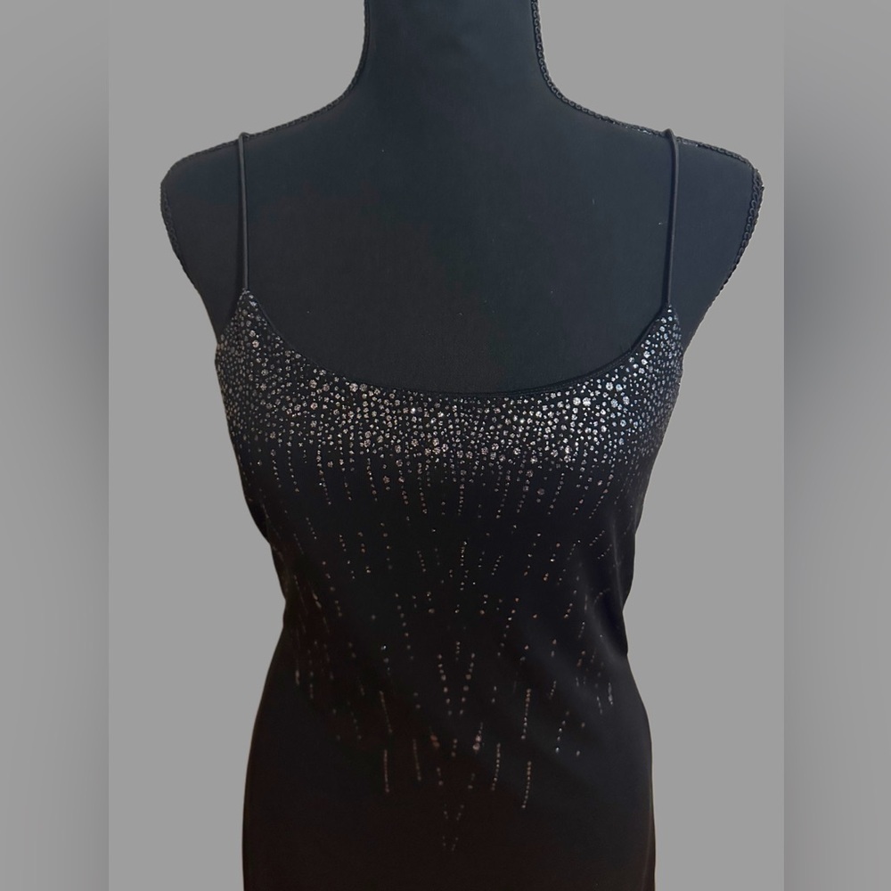 Elegant Vintage Y2k Black Evening Dress - Picture 2 of 3